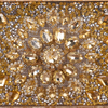 Fabulous Gold Acrylic Rhinestones Clutch Evening Bag