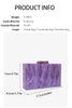 Fabulous Acrylic Purple Clutch Glitering like Nebula