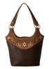 Chic Embroidery PU Leather Tote Shoulder Bag