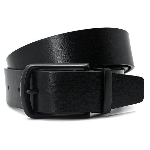 Durable Timeless Basic Black Leather Belt