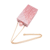 Chic Pink Patchwork Acrylic Evening Clutch