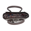 Elegant Silver PU Leather Handbag with Refined Details