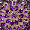 Fantastic Purple Acrylic Rhinestones Clutch Evening Bag