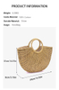 Exquisite Hollowed-Out Straw Basket Bag.