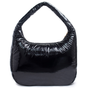 Stylish Black Nylon Handbag