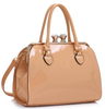 Patent PU Leather Crossbody Handheld Hinge Bag