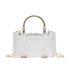 Transparent Wavy Acrylic Handbag with Double Metal Handles