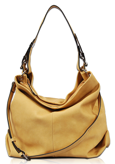 Yellow Chic and Casual Hobo Shoulder Bag