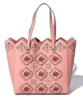 Chic Embroidery PU Leather Tote Shoulder Bag