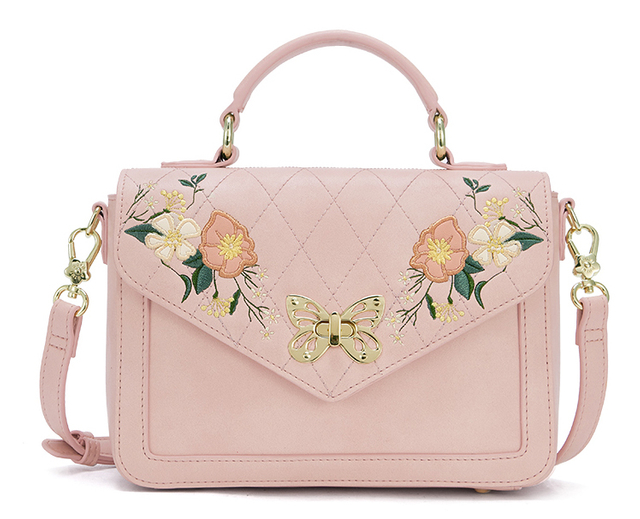 Embroidery PU Leather Envelope Crossbody Bag