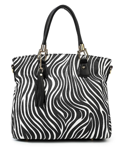 Zebra Pattern Tote Shoulder Shopper Bag Crossbody Bag