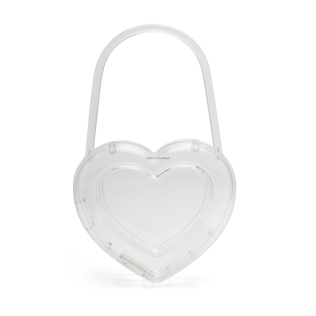 Transparent Heart-Shaped Acrylic Handbag