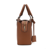Elegant Brown PU Leather Handbag with Timeless Design