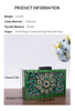 Gorgeous Green Acrylic Rhinestones Clutch Evening Bag