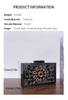 Timeless Black Acrylic Rhinestones Clutch Evening Bag