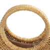 Exquisite Hollowed-Out Straw Basket Bag.