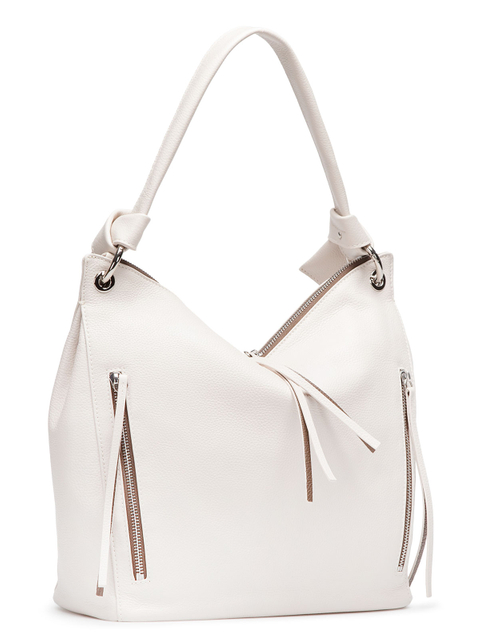 White Chic and Casual Hobo Shoulder Bag