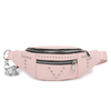 Charming Chic Rivet Leather Chest Waist Bag with Zipper Closure for Women