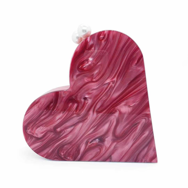 Chic Vibrant Red Heart-shaped Crossbody Handheld Handbags