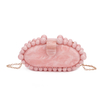 Adorable Pink Acrylic Handbag Surrounded by Beads