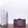 Fantastic Purple Acrylic Rhinestones Clutch Evening Bag