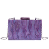 Fabulous Acrylic Purple Clutch Glitering like Nebula