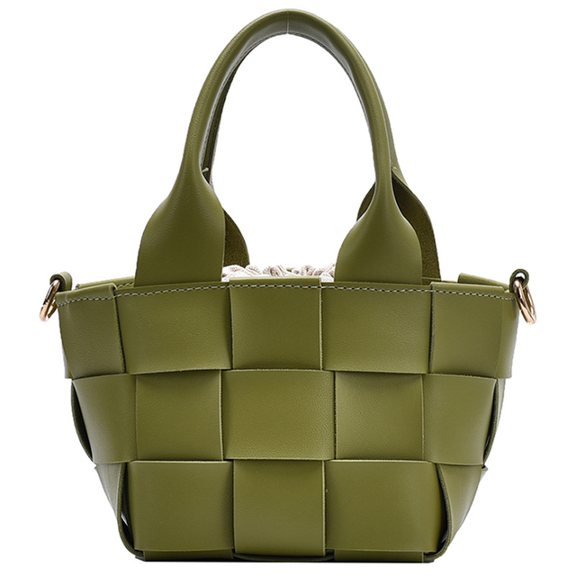 Elegant Fashion-forward PU Leather Crossbody Knit Bag Series