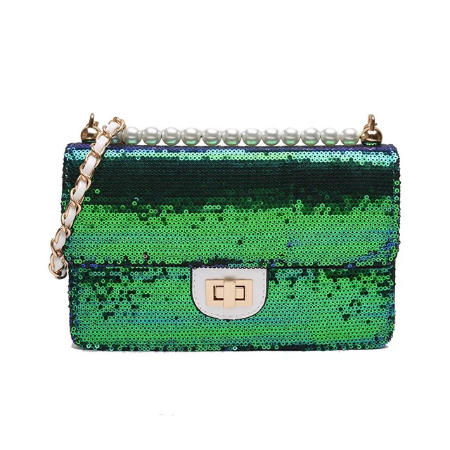 Stylish Shiny Sequin Crossbody Handbag Purse