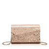 Rose-gold Envelope Clutch with Irrangular Half-flap Front