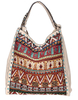 Multicolor Hippie Boho Ethic Large Capacity Embroidery Jacquard Hobo Tote Shoulder Bag