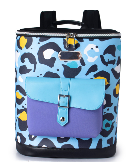 Blue Animal-pattered Teen Backpack