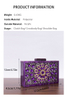 Fantastic Purple Acrylic Rhinestones Clutch Evening Bag