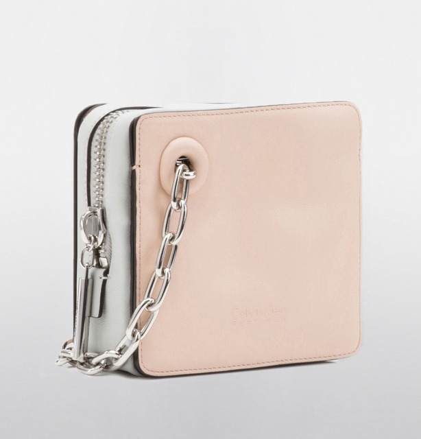 Metal Chain Crossbody Mini Bag with Zipper Closure