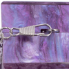 Fabulous Acrylic Purple Clutch Glitering like Nebula