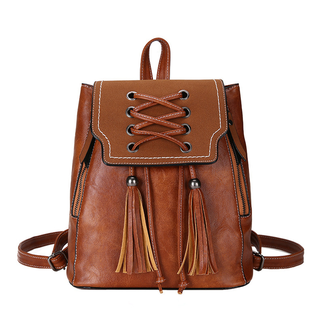 Graceful Backpack with Tassel