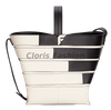 Contrasting-colored Large Capacity Tote Shopper Bag Adorned with Multiple Straps