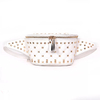 Charming Chic Rivet Leather Chest Waist Bag with Zipper Closure for Women