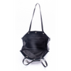 Black Leather Large Capacity Tote Shoulder Handbag