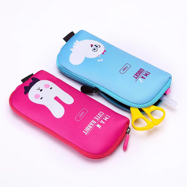 Lovely Patterned Cylindrical Large Capacity Pen Bag