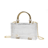 Transparent Wavy Acrylic Handbag with Double Metal Handles