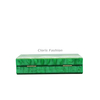Sophisticated Green Wavy Patchwork Acrylic Evening Clutch