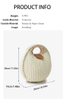 Adorable Round Straw Handheld Handbag