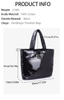 Stylish Black Nylon Embroidered Tote Bag