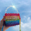 Fantastic Colorful Rainbow-like Beaded Handmade Handbag