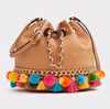 Attractive Crossbody Bag with Cute Pompom Ball and Tassel