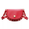 Charming Chic Rivet Leather Chest Waist Bag with Zipper Closure for Women