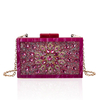 Chic Pink Acrylic Rhinestones Clutch Evening Bag