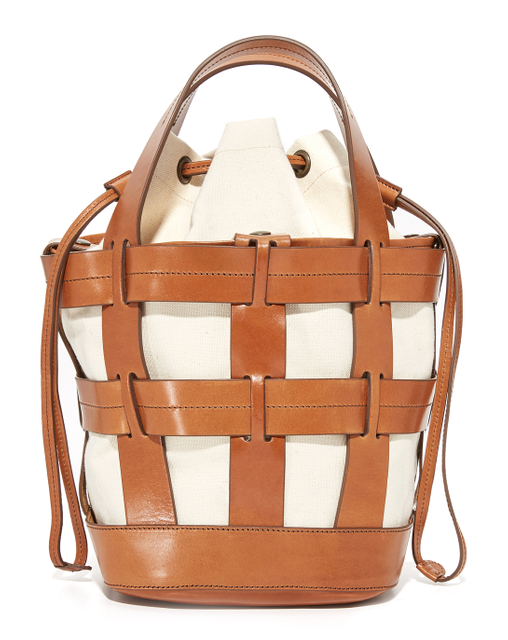 Stylish and Sophisticated Brown Leather and Canvas Bag