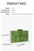 Fantastic Acrylic Green Clutch Glitering like Nebula