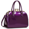 Patent PU Leather Crossbody Handheld Hinge Bag